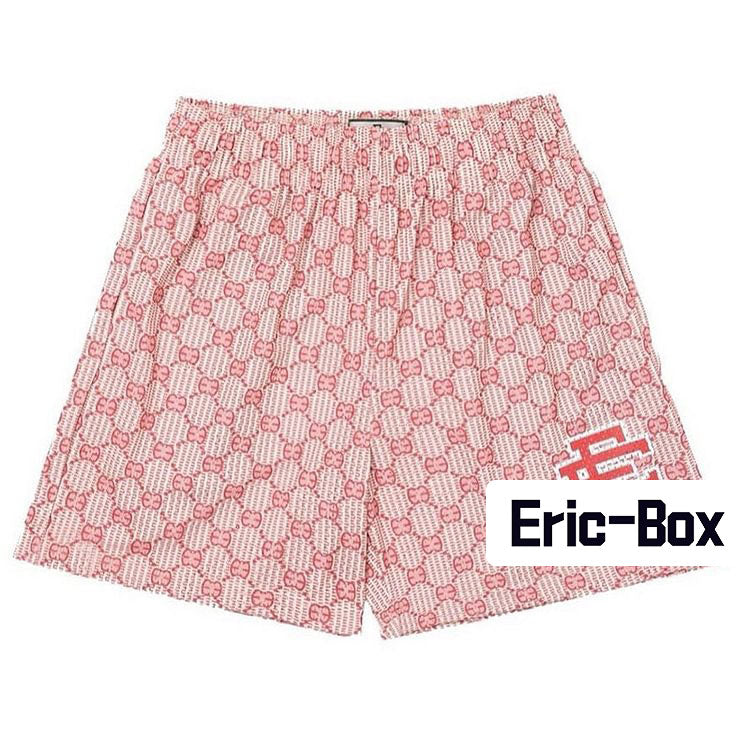 Grid Print Mesh Shorts