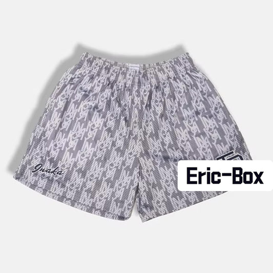 Light Grey LOGO GYM Mesh Shorts