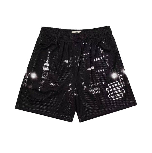 New York City Black Mesh Shorts