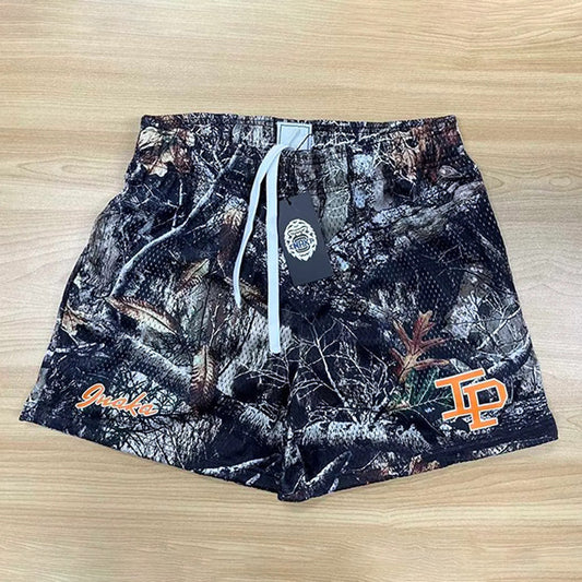 Camo Black Mesh Shorts