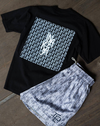 Light Grey LOGO GYM Mesh Shorts