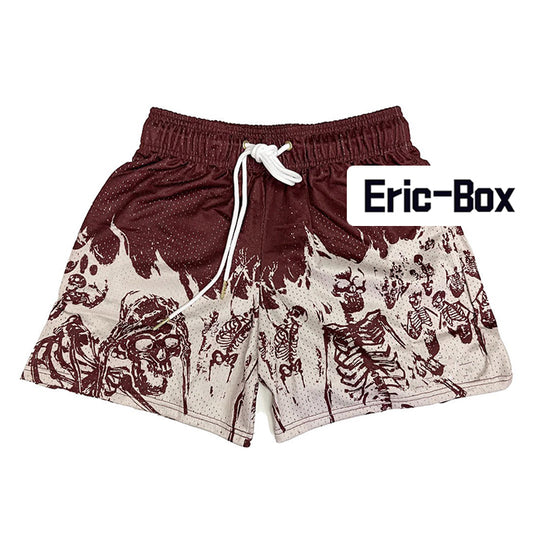 Reaper's Call Skeleton Claret Mesh Shorts