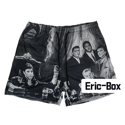 Vintage Mobster Mesh Shorts
