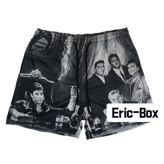Vintage Mobster Mesh Shorts