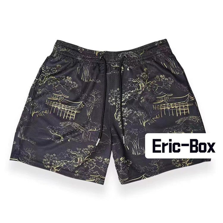 Vintage Japanese Garden Mesh Shorts
