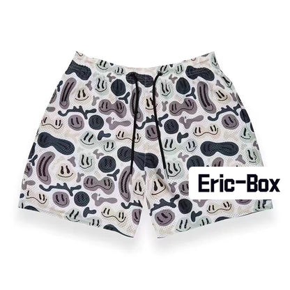 Melted Smiley Camo Mesh Shorts