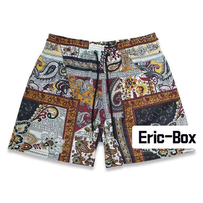 Summer Festival Patchwork Mesh Shorts