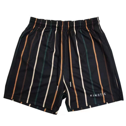 Vertical Stripe Mesh Shorts