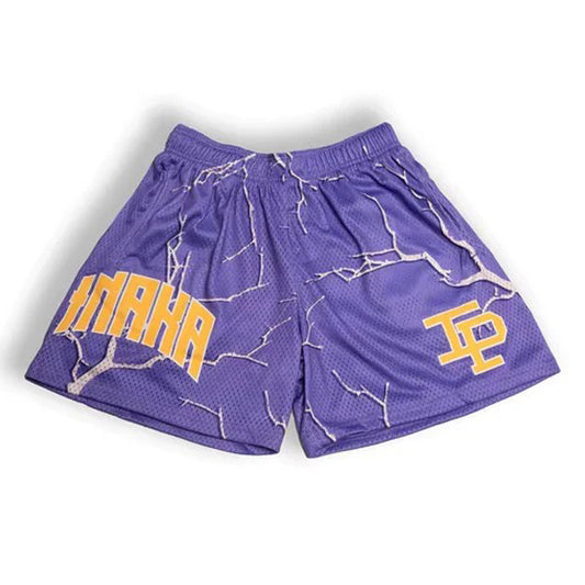 Lightning Purple Mesh Shorts