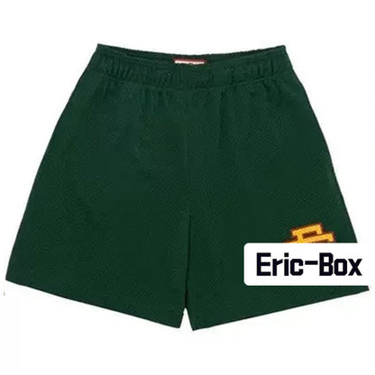 Dark Green Basic Mesh Shorts