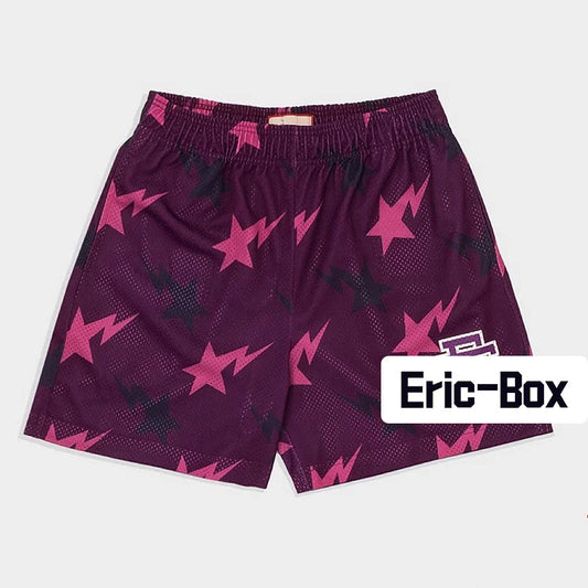 Claret Star Mesh Shorts