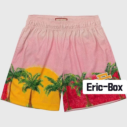 Beach Pink Mesh Shorts