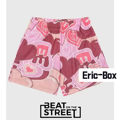 Heart Pink Mesh Shorts