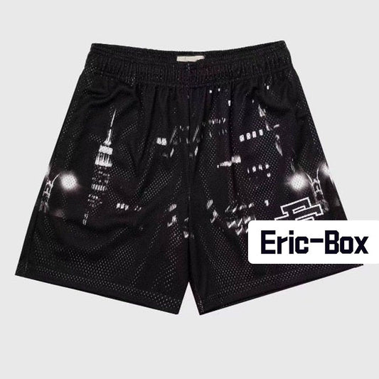 New York City Black Mesh Shorts