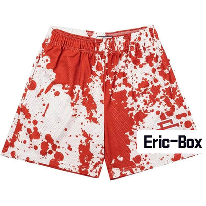 Ink Red Mesh Shorts