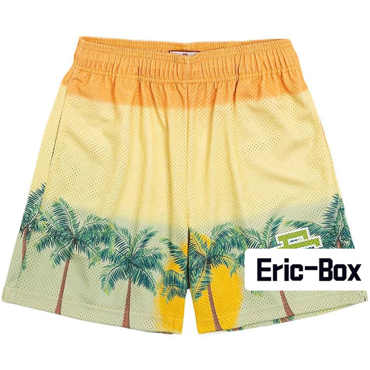 Beach Light Yellow Mesh Shorts